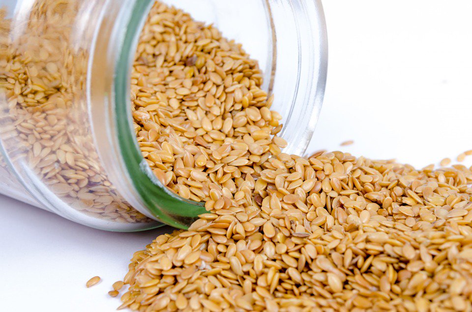 Sesame seeds spill from a jar. Can you dog eat sesame seeds?