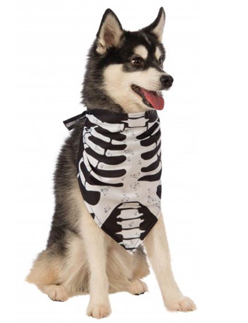 halloween skeleton bandana for dogs