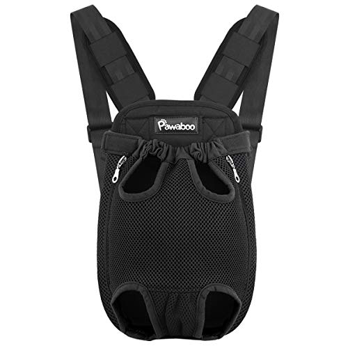 black Pawaboo backpack style dog carrier