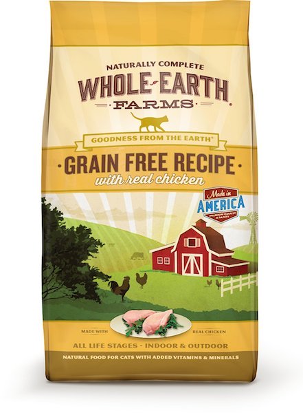 bag of Whole Earth Farms dry cat food