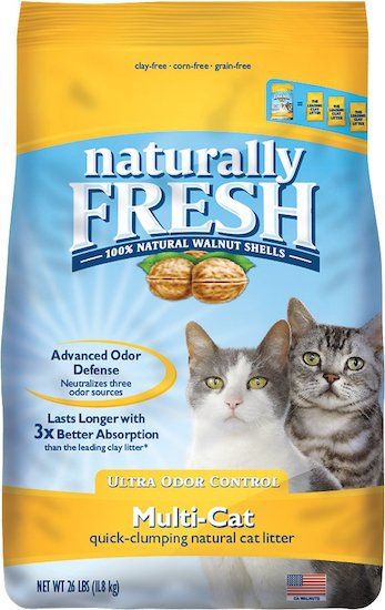 Naturally Fresh brand walnut-shell litter