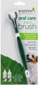 Espree oral care 3-in-1 dog toothbrush