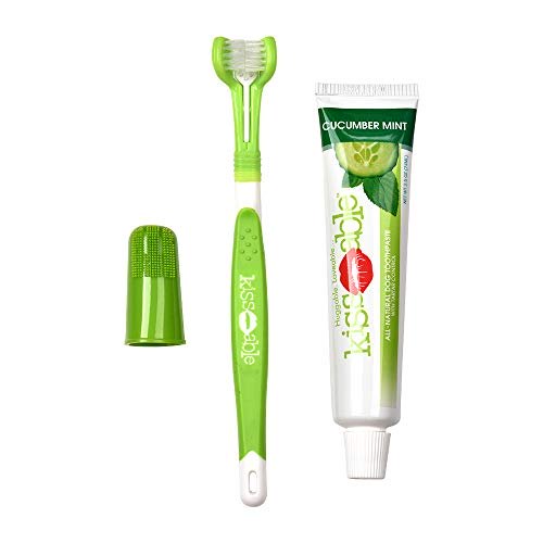 Kissable brand finger brush, toothbrush, and toothpaste