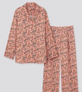 Uniqlo rayon long-sleeve dog mom pajama set