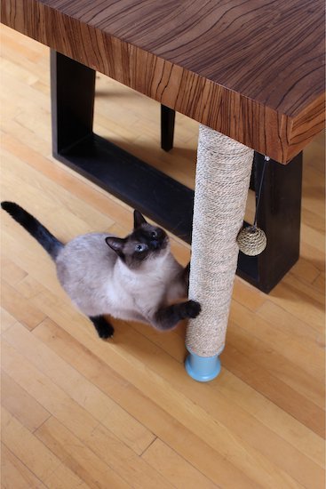 Under-table scratching post