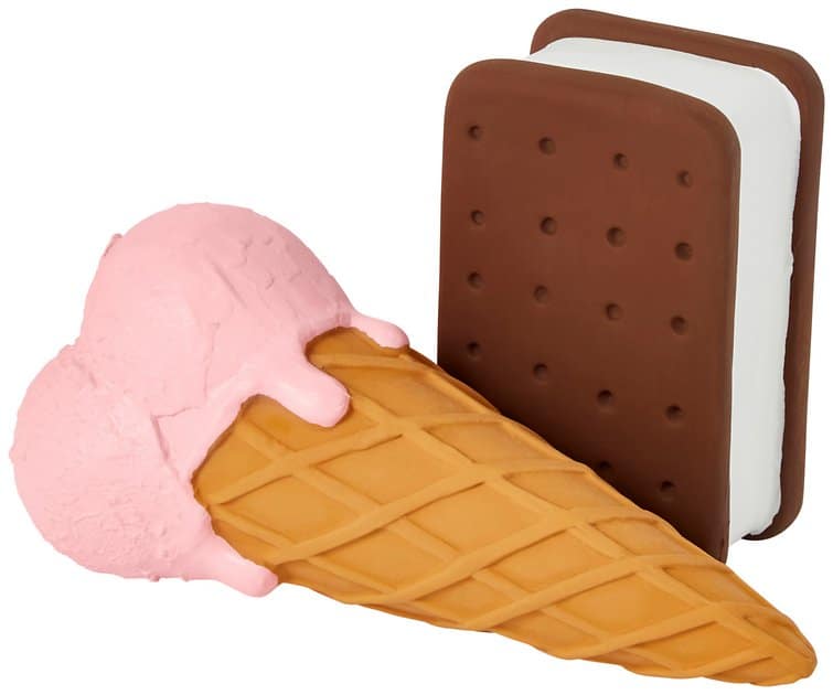 Pink dog ice cream cone and sandwich toy
