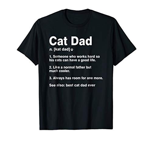 black cat dad definition shirt