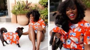 Dog Hawaiian Shirts Dog Threads Vintage Vacay BBQ matching dog and family Hawaiian shirt