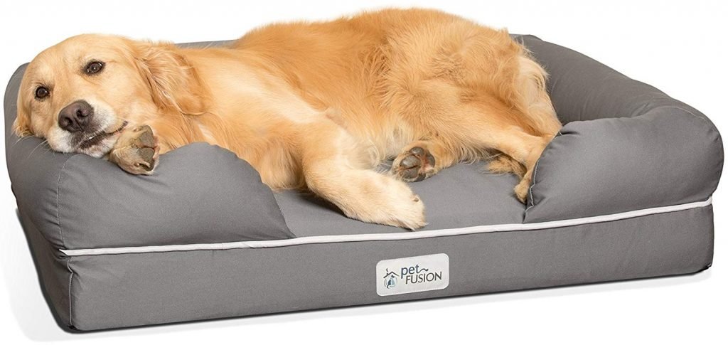 Golden Retriever lying in PetFusion Ultimate Pet Bed