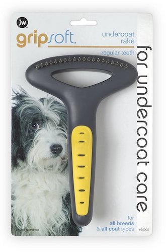 JW Pet Company GripSoft Double Row Undercoat Rake
