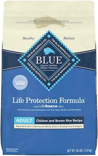 Blue Buffalo adult dog food bag