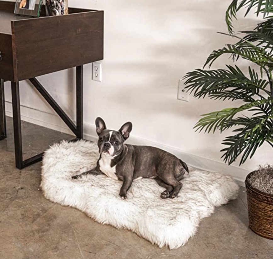 Puprug Faux Fur Memory Foam Orthopedic Dog Bed